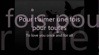 Céline Dion  Lamour existe encore French Lyric Video with English Translation [upl. by Coppola299]