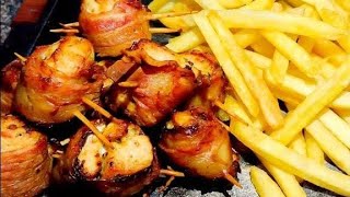 COMO FAZER MEDALHÃO DE FRANGO NA AIR FRYER medalhaodefrango receitas [upl. by Ellicec]