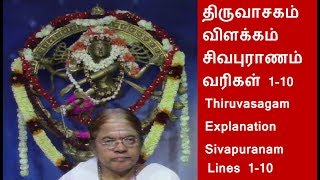 திருவாசகம் விளக்கம் சிவபுராணம் வரிகள் 110  Sivapuranam  Lines 1 to 10 [upl. by Anitsirhcairam]