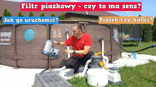 Filtr piaskowy do basenu warto Jak zamontować i uruchomić Kulki filtracyjne czy piasek Bestway [upl. by Annayd461]