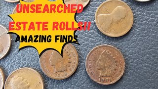 Unsearched Estate Rolls Great Finds Coin Roll Hunting unboxing coinrollhunting unwrapping [upl. by Alleuqcaj84]