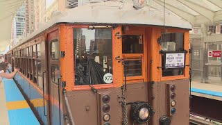 CTA running historic ‘L’ train cars in Loop Saturday to mark 100th anniversary [upl. by Ailin196]