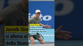 JANNIK SINNER si allena a TORINO in vista delle ATP FINALS al Circolo della Stampa [upl. by Lean]