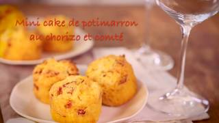 Recette des minicakes de potimarron au chorizo et au comté [upl. by Jurkoic]