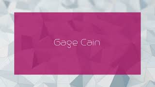 Gage Cain  appearance [upl. by Drofwarc831]