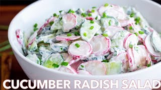 How To Make Creamy Cucumber Radish Salad [upl. by Madelina486]