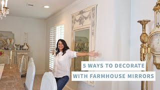 5 Ways To Decorate with Farmhouse Mirrors  Amitha Verma [upl. by Brok]