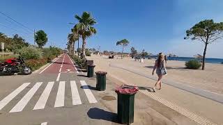 Athens Riviera Glyfada Greece Beach Walk 2024  4K HDR 60fps [upl. by Adner]