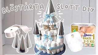 BLÖJTÅRTA SLOTT DIY  Hur gör man en blöjtårta [upl. by Irakuy]