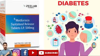 Metrose 500mg Tablet SR sugar diabetes metformin zeelab medical medicine intestine viral [upl. by Maryjane439]