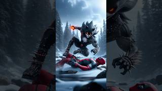 Deadpool and SpiderMan vs Sonic fight battle spiderman deadpool sonicthehedgehog sonic [upl. by Leonerd]