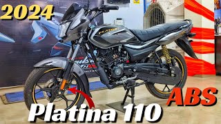 Bajaj platina 110 ABS 2024 Model OBD2 Bs7 E20 New features on road price review bajaj bike viral [upl. by Enilemme]