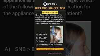 NEET MDS  INICET MDS  PSC  BDS  Most Important Questions neetmds2025 mdsprep [upl. by Arualana]