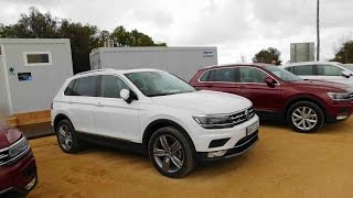 The new 2016 VW Tiguan at Praia da Marinha Algarve Portugal  Vorstellung  Presentation [upl. by Iidnarb]