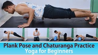 How to do Plank Pose and Chaturanga for Beginners [upl. by Hagile]