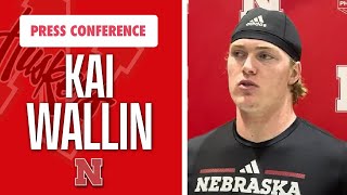 Nebraska football DL Kai Wallin Tuesday Press Conference ahead of Illinois game I GBR [upl. by Alexia]