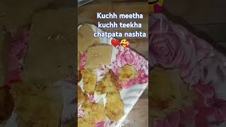 food valg aalu ki kachori suji ka halva 🥰❤❤ [upl. by Ellatsirhc]