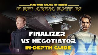 Finalizer vs Negotiator Indepth Guide  SWGOH Fleet Arena [upl. by Peppie282]