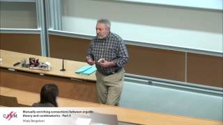 Vitaly Bergelson Mutually enriching connections between ergodic theory and combinatorics  part 3 [upl. by Ayhtin]