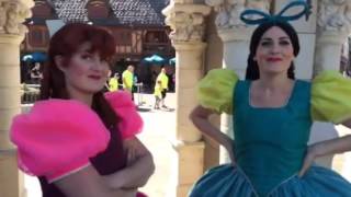 Drizella and Anastasia Tremaine at Magic Kingdom meet and greet [upl. by Noyar]