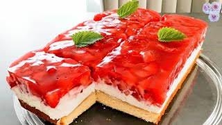 Erdbeerkuchen mit Vanillecreme  Kлубничный торт с желе [upl. by Mariande]