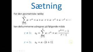 Diskret Matematik  Bevis Delsummer for Geometriske rækker [upl. by Innavoig64]