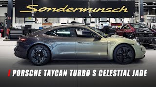 Creating The Color Shifting Porsche Taycan Turbo S Celestial Jade [upl. by Robson661]