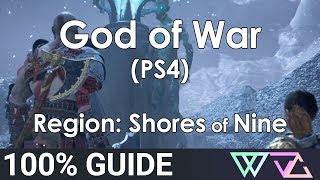 God of War PS4  100 Guide Shores of Nine Completion Walkthrough [upl. by Alyal495]