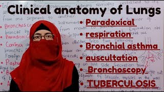 Clinical anatomy of lungs  paradoxical respiration Bronchial asthma bronchoscopy  auscultations [upl. by Mandie]