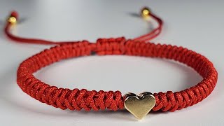 DIY Pulsera Con Hilo Chino y Dije Fácil y Rápida ❤️  Macrame  Pulseras de Moda ✔️ [upl. by Samuel]