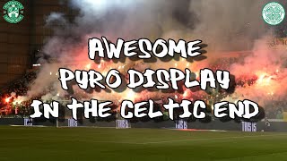 Awesome Pyro Display in Celtic End  Hibs 1  Celtic 2  7th February 2024 [upl. by Llegna641]