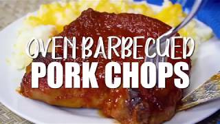 EASY OVEN BBQ PORK CHOPS [upl. by Ydnik859]