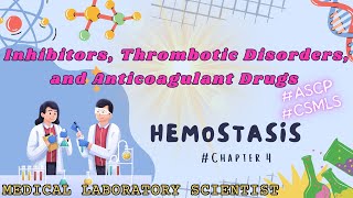 Hemostasis MCQs ASCP CSMLS DHA Chapter 4 Inhibitors Thrombotic Disorders Anticoagulant Drug [upl. by Esau]