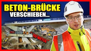 4300t BETONBRÜCKE über 40 METER verschieben  Home Build Solution [upl. by Raymond]