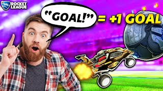 Rocket League but a SECRET WORD gives you GOALS [upl. by Schlessel]