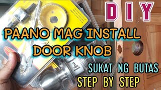 DIY Door Knob Installation  Sukat ng Butas at Tools na Kailangan  Local Electrician DIY [upl. by Rollecnahc483]