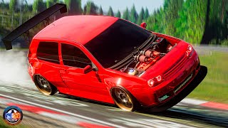 Nurburgring Crashes  BeamNG drive CRAZY DRIVERS [upl. by Airetahs537]