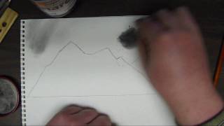 How to Draw a Mountain Landscape Tutorial Pt 1 of 3 [upl. by Hoffmann]