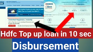 Hdfc pre approved Top up personal loan Disbursement in 10 Seconds only [upl. by Joly]