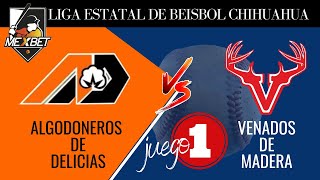 Playoffs  Juego 1 ⚾  Algodoneros de Delicias vs Venados de Madera [upl. by Ydolem]