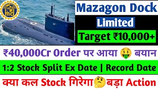 Mazagon Dock share latest news  Mazagon dock split date mazdock split record date Grse share news [upl. by Nitram396]