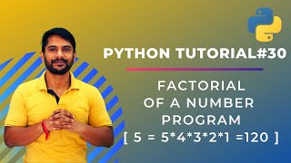 Factorial Program in Python  In Hindi [upl. by Olsen483]