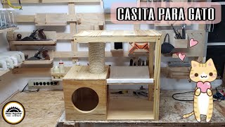 Como hacer una casita con rascador para gato [upl. by Nebur]