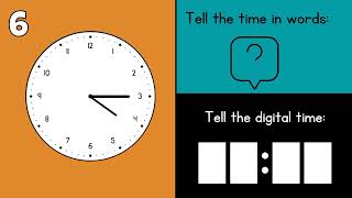 Telling Time  Digital amp Analog Time  Half past Quarter toQuarter past  Time Quiz With Answer [upl. by Yrrak716]