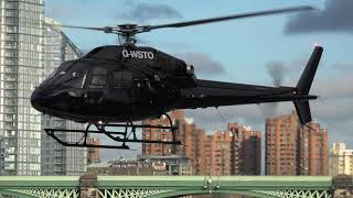 AS355 GWSTO DEPARTING FROM LONDON BATTERSEA HELIPORT 22112024 [upl. by Lathan]