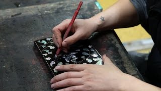 Making MotherofPearl Lacquerware [upl. by Tenney]