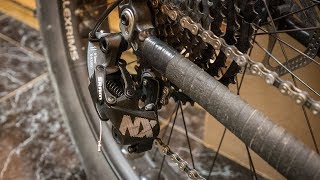 Замена трансмиссии фэтбайка 1х11 Shimano XT M8000 на Sram NX Парафиновая смазка цепи SMG Lube [upl. by Liagabba]