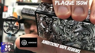 Asmodus PLAQUE 150w TC Box Mod Review  AV Elite [upl. by Graniah]