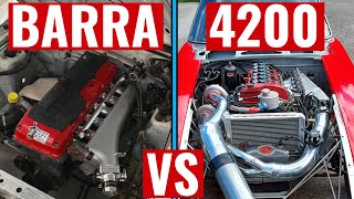 Ford Barra VS Chevrolet Vortec 4200  Inline 6 Battle [upl. by Aillil]