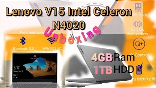 Lenovo V15 Intel Celeron N4020 Unboxing budgetlaptops lenovo [upl. by Allbee]